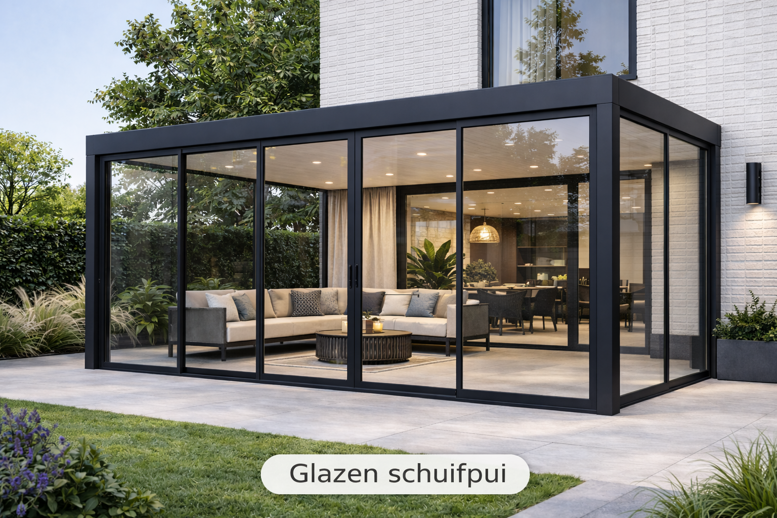 Glazen schuifpui voorbeeld